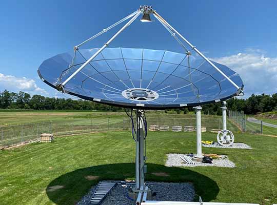 Solarflux FOCUS parabolic dish concentrator