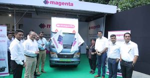 (L to R) - Mr. Darryl Dias (Co-Founder & Director - Magenta Mobility), Mr. Venkatesh Albal (Head Scv Ev Service), Mr. Kapil Nijhon (General Manager at Tata Motors), Mr. Ashish Tandon (Head - Product Planning Group), M